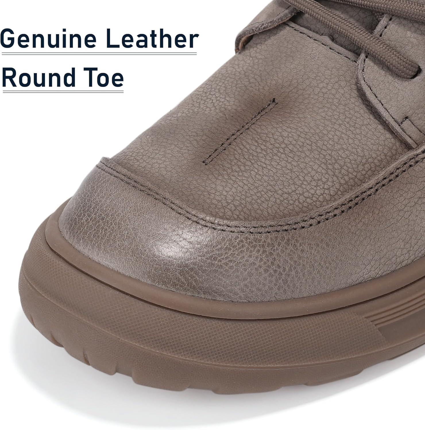 Men's Classic Fashion Sneakers, Boat Shoes Low Top Round Toe Genuine Leather Casual Shoe, Stylich and Comfortable Men Dress Shoes - Image 5