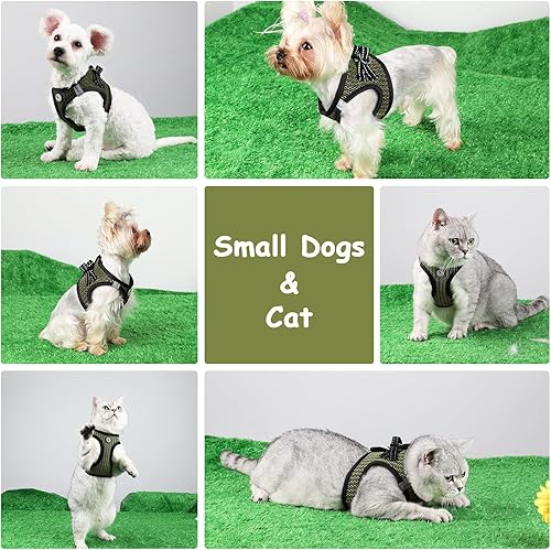 Miniatura 5 de Arnés para perro pequeño, de malla de aire, arnés para perro sin tirones, arnés para cachorro, arnés para perro pequeño, arnés para perro pequeño