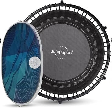 JumpSport 350 Home Bundle | 39 Fitness Trampoline + Anti-Fatigue Standing Desk Board | Keep Moving Throughout Your Day