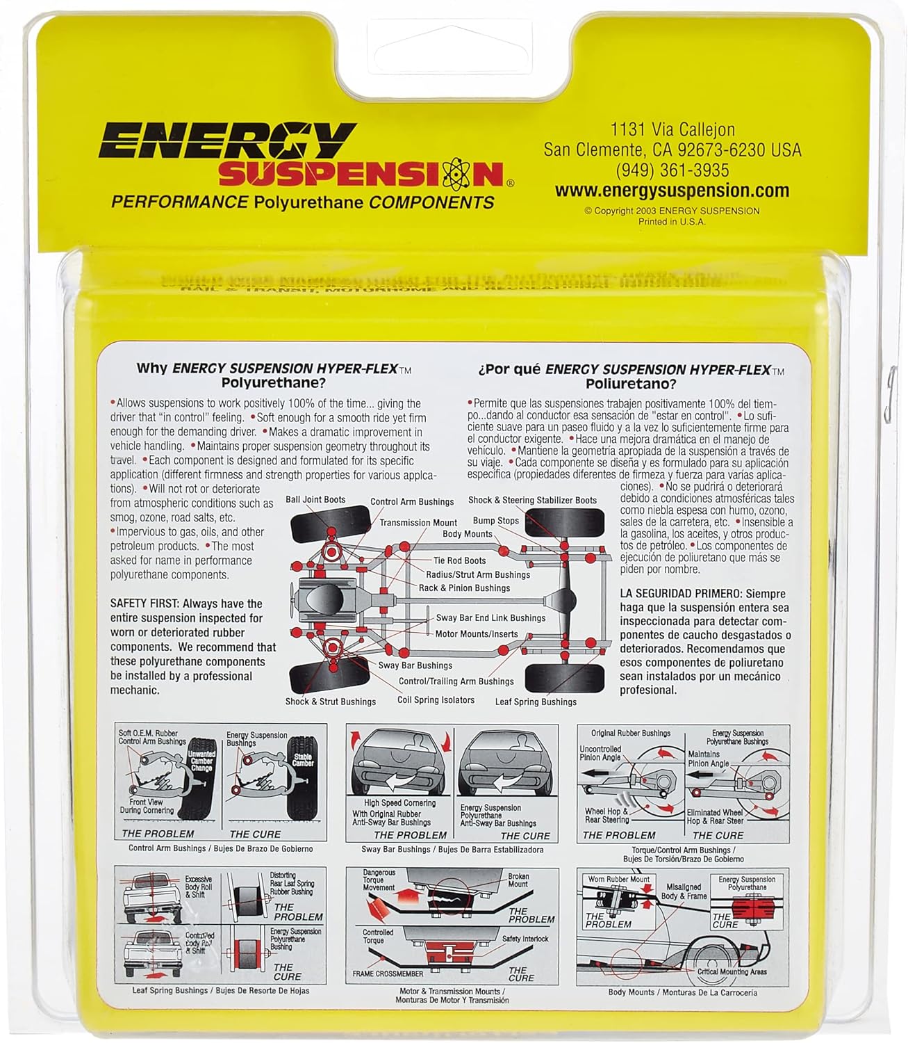 Energy Suspension 29105G Spare Tire Bumper Set