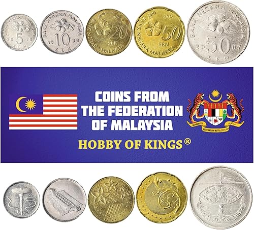 Miniatura 106 de Turquía 5 Monedas Mixtas 1 Kurus a 50 Lira Moneda turca desde 1957