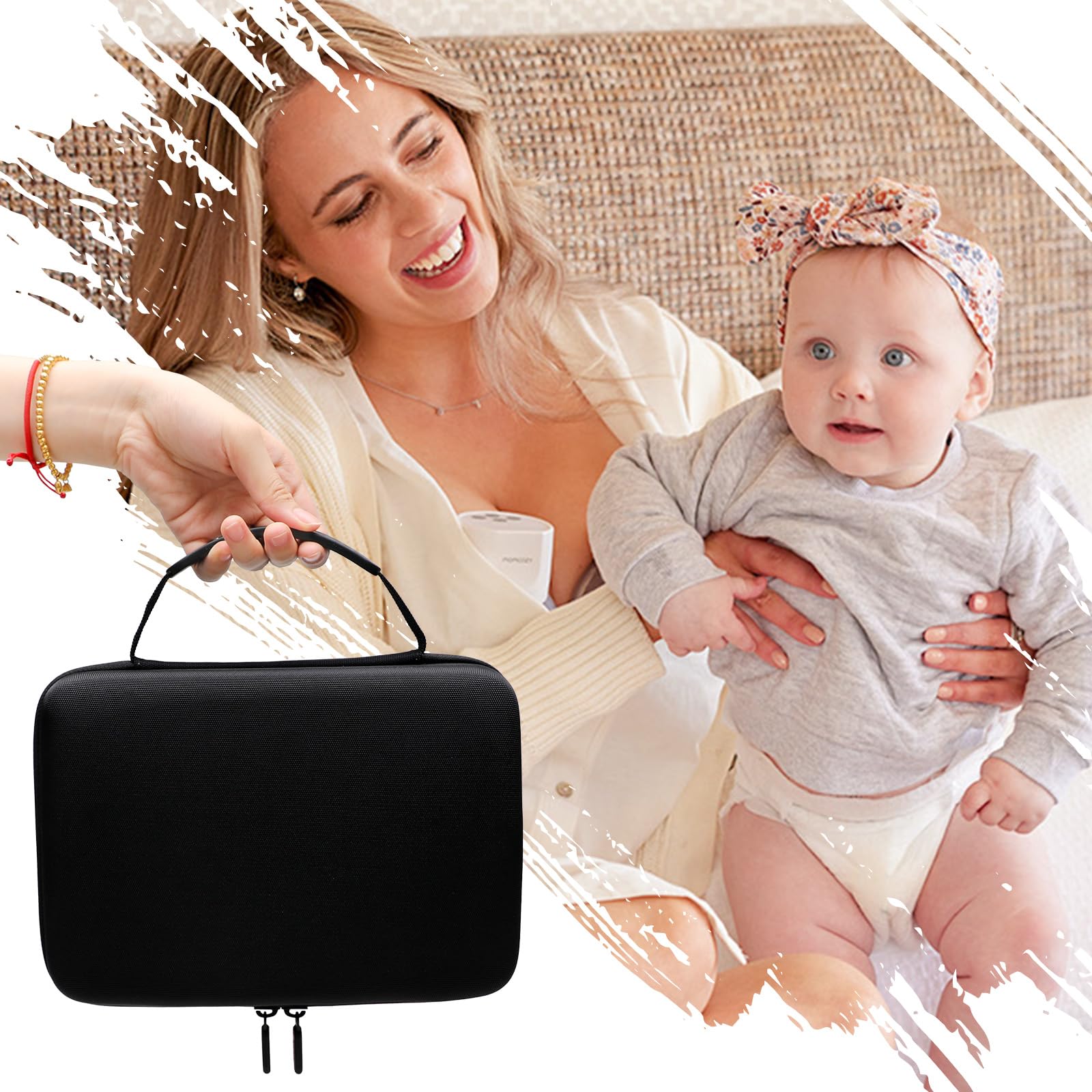 XANAD Hartschalenkoffer für Momcozy S12 Pro / S12Pro / S9 / Momcousy tragbare Milchpumpe, geeignet zur Aufbewahrung