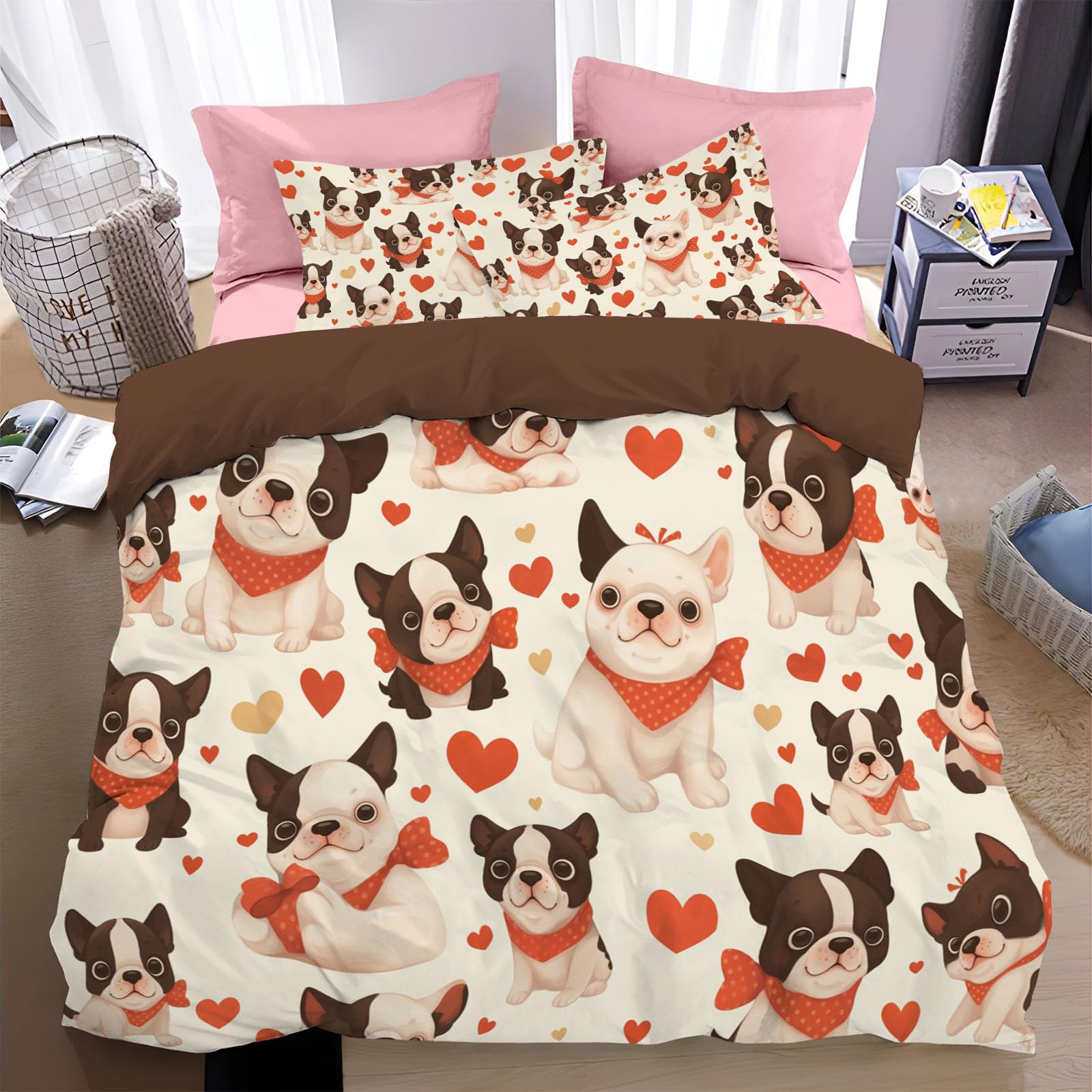 Housse de couette animaux lavable pour un lit propre et sans plis