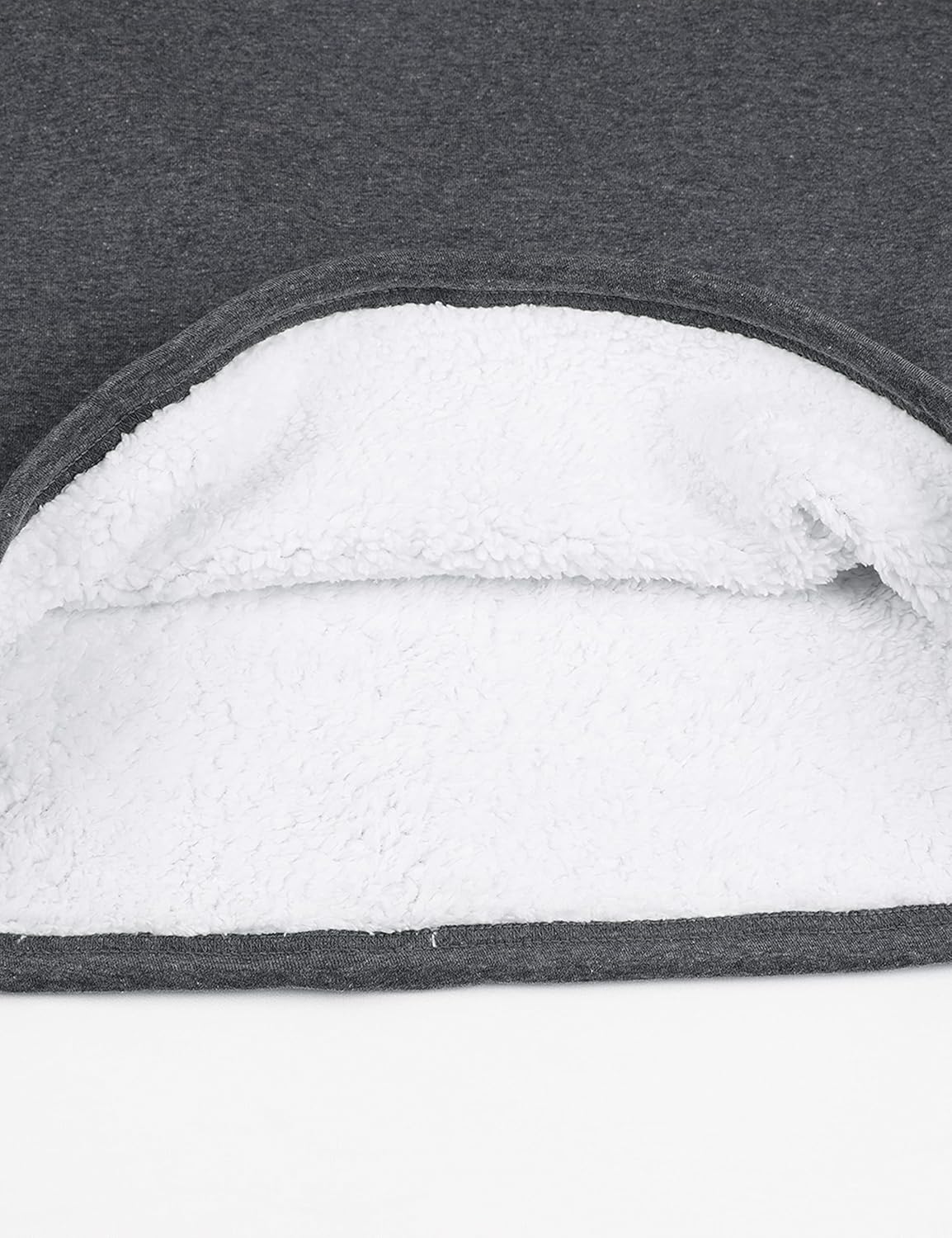 Yeokou Women Warm Sherpa Lined Fleece Crewneck Sport Sweatshirt Pullover Loungewear - Image 3