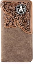 Montana West Western Wallet for Men Long Bifold Wallet with Card Slots RFID Blocking Cowboy Vintage Checkbook Wallet Gift for Men