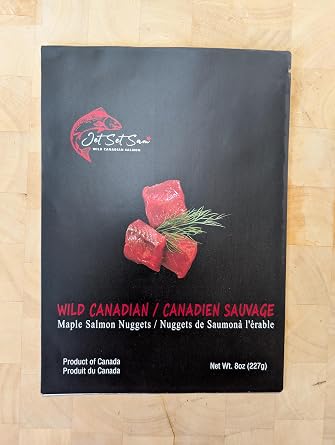Wild Canadian Smoked Sockeye Salmon Nuggets Maple Flavored | Premium Hot Smoked Salmon Bites | Gourmet Seafood Snack | Ready-to-Eat, High Protein, Made in Canada (1 Lbs)