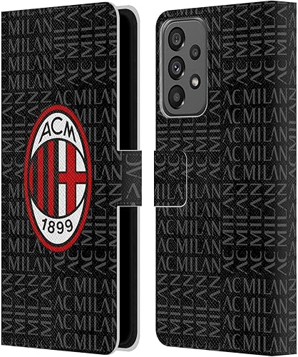 Vista 187 de Head Case Designs Funda de cuero con licencia oficial de AC Milan con diseño de camuflaje digital, compatible con Samsung Galaxy S22 Ultra 5G