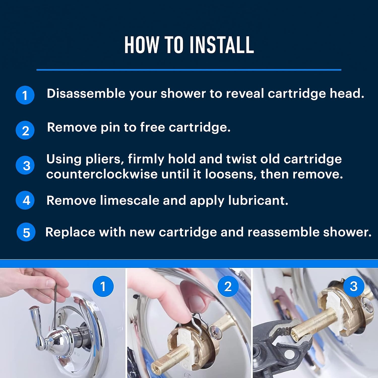 Essential Values Replacement Compatible with Moen 1222 Replacement Cartridge – Aftermarket for One-Handle Posi-Temp Faucets & Moen Tub Shower - Durable Brass & Plastic