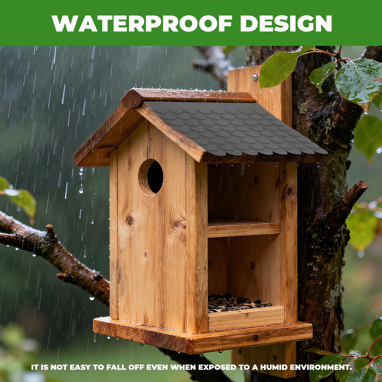 Selbstklebende Mini-Dachschindeln Aus Filz - Wasserdicht & Einfach Zu Verlegen Für Vogelhaus & Nistkasten