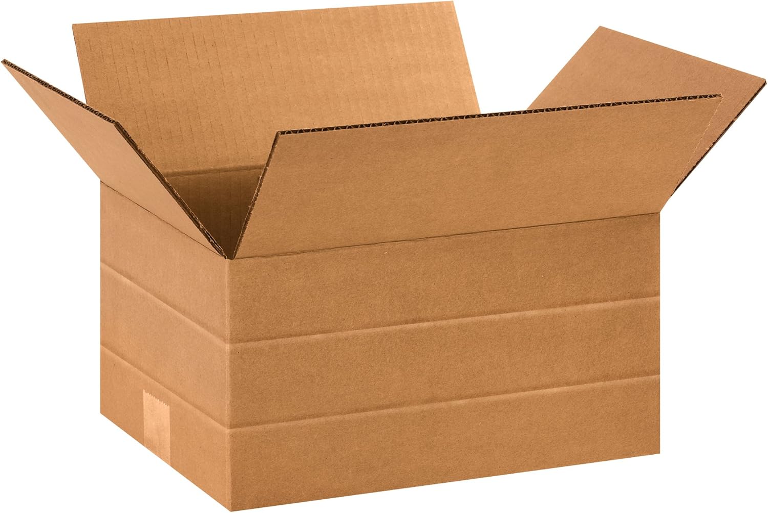 Partners Brand PMD1296 Multi-Depth Corrugated Boxes, 12"L x 9"W x 6"H, Kraft (Pack of 25)
