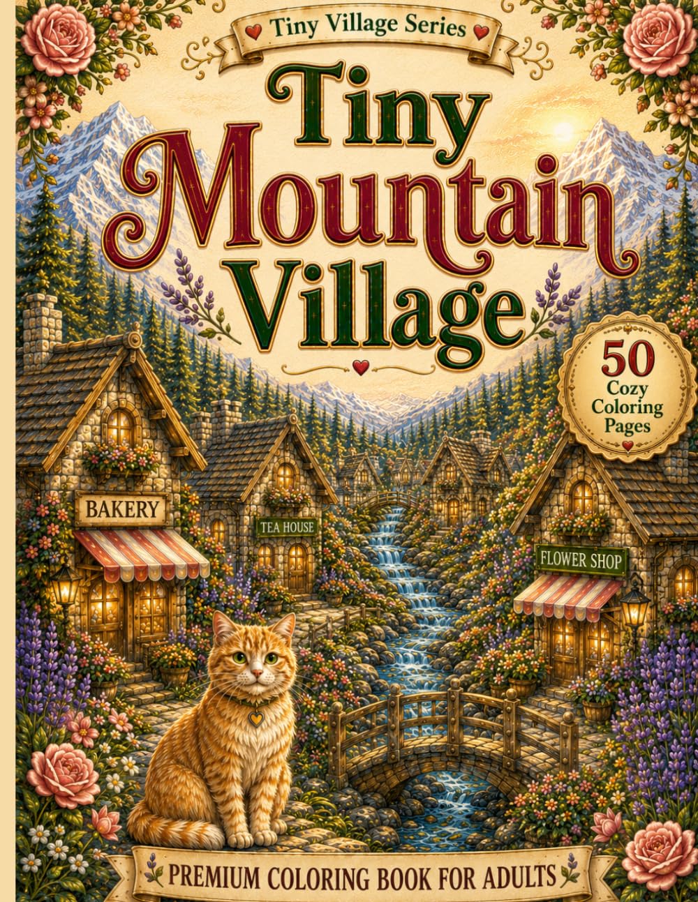Tiny Mountain Village: 50 Delightful Mountain Village Scenes for Adults (Tiny Village)