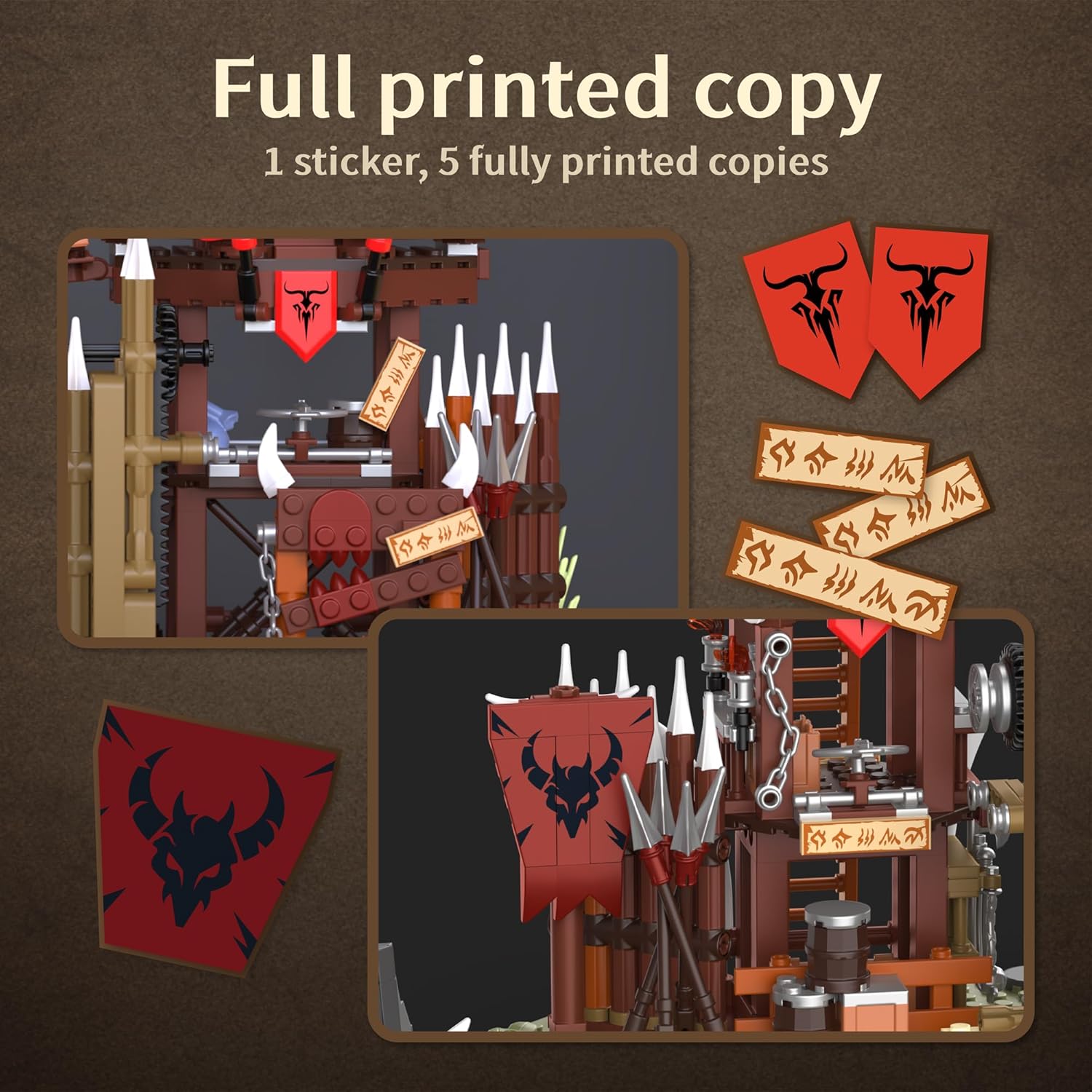 Horde Building Set, Toy Buildings Blocks for Adults, Teens DIY Craft Orcs of The Hordes Model Kits for Adult Boys Girls 14+ Home Office Art Decor Holiday Christmas Birthday Gift 1279PCS