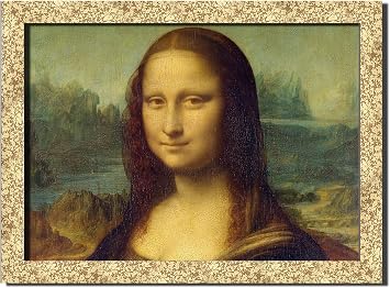 Mona Lisa Reproduction Wall Art Decor Picture Painting Poster Print on Fine Art Paper Panels Pieces - History Theme Wall Decoration Set - Leonardo Davinchi Wall Picture for Living Room 12 by 16 in