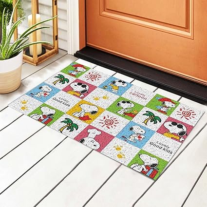 Amazon 玄関マット 屋外 室内 スヌーピー 滑り止め 泥落とし キッチンマット 足ふきマット おしゃれ 洗える Pvc素材 キャラクター 40 60cm かわいい Aykong 玄関マット 通販