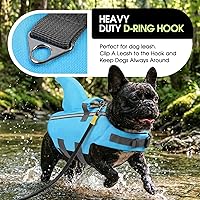 Vista 5 de SUNFURA Chaleco salvavidas para perros de tiburón, chaleco salvavidas ajustable con alta flotabilidad, salvavidas de seguridad con asa de rescate