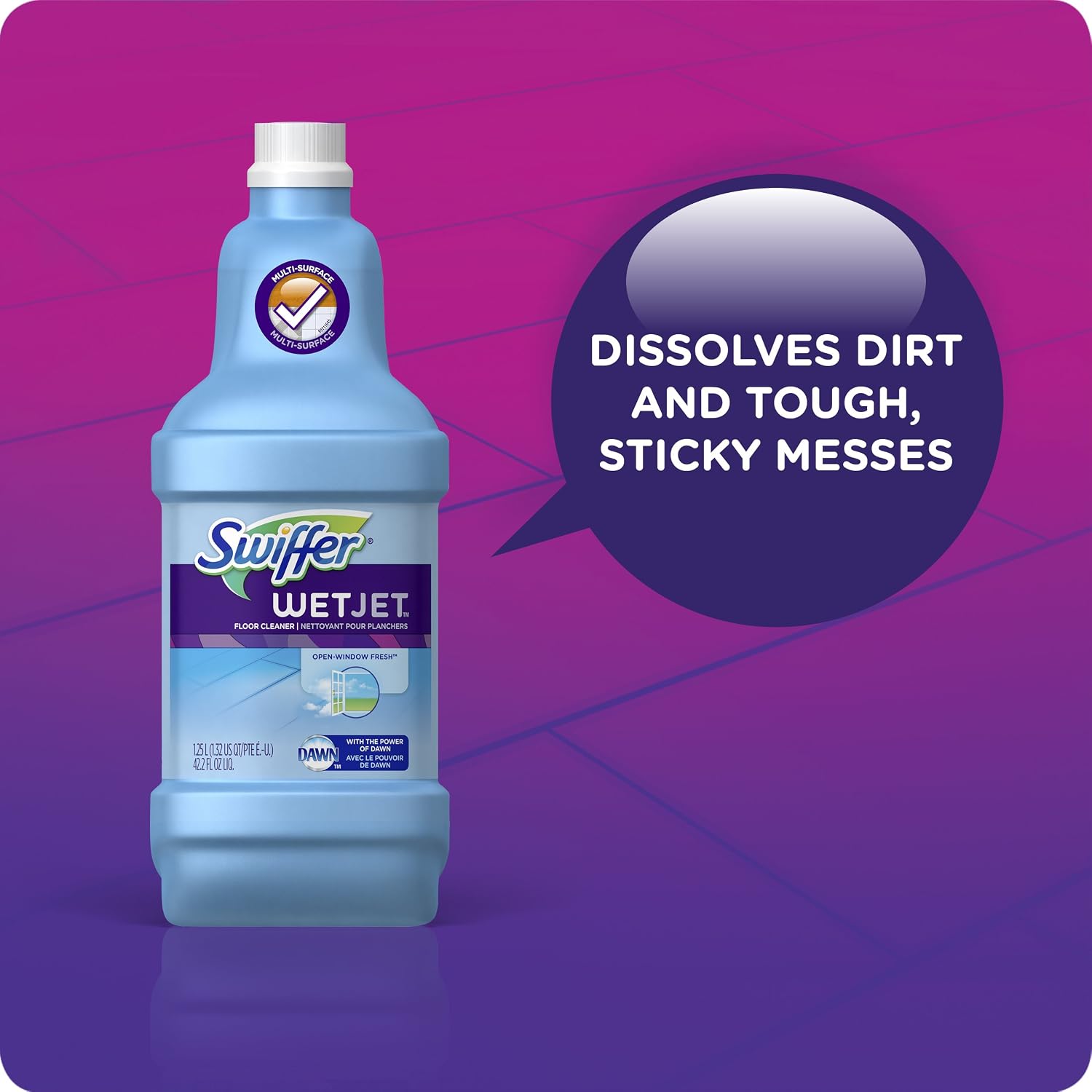 Swiffer WetJet Multi-purpose Floor Cleaner Solution Refill Open Window Fresh Scent 1.25L image 5