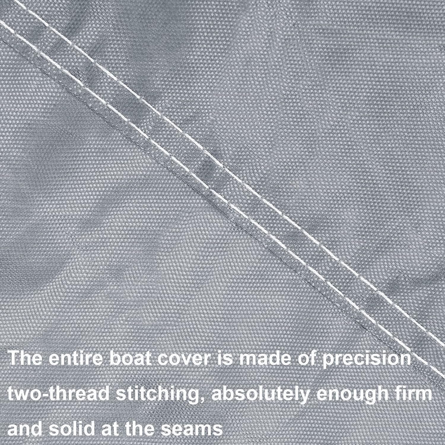 Housse de Protection for Grand Bateau remorquable, Tissu Oxford, Toit Rigide, imperméable, UV, Gris Housse de Protection(20-22FT)