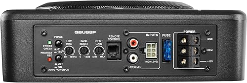 Miniatura 3 de NVX QBUS8P 300W Peak (150W RMS) amplificado y cargado 8 pulgadas con puerto debajo del asiento Sistema de subwoofer universal de graves rápidos