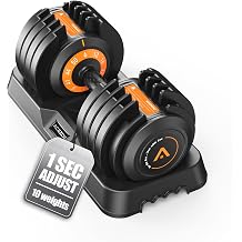Acezoe Adjustable Dumbbell Set of 2-10 Weights in 1, 25LB/50LB