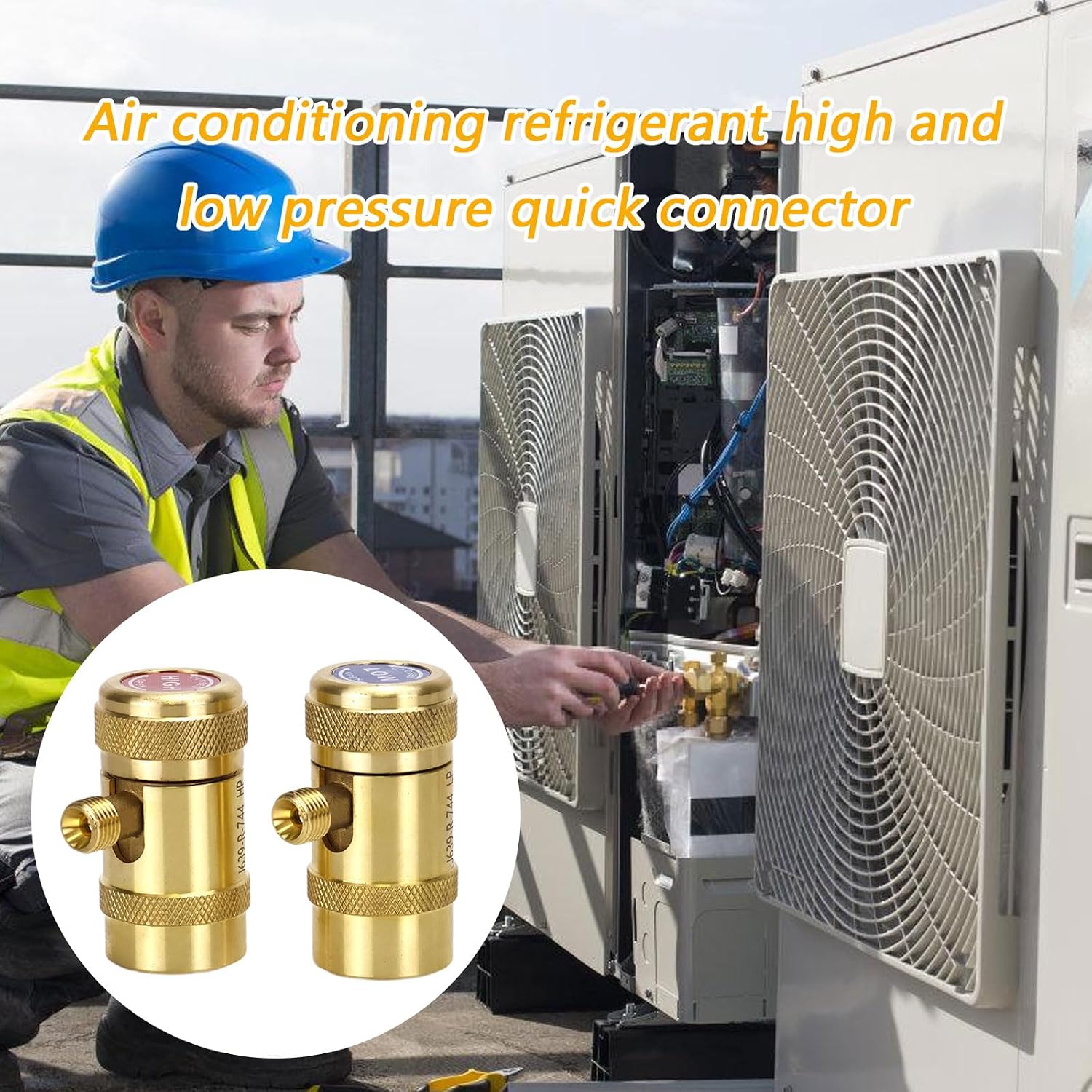 Heavy Duty Manifold Gauge Refrigeration Coupler Easy Installation for Commercial Home Cooling Unit Car Accessories Maintenance Quick Coupling