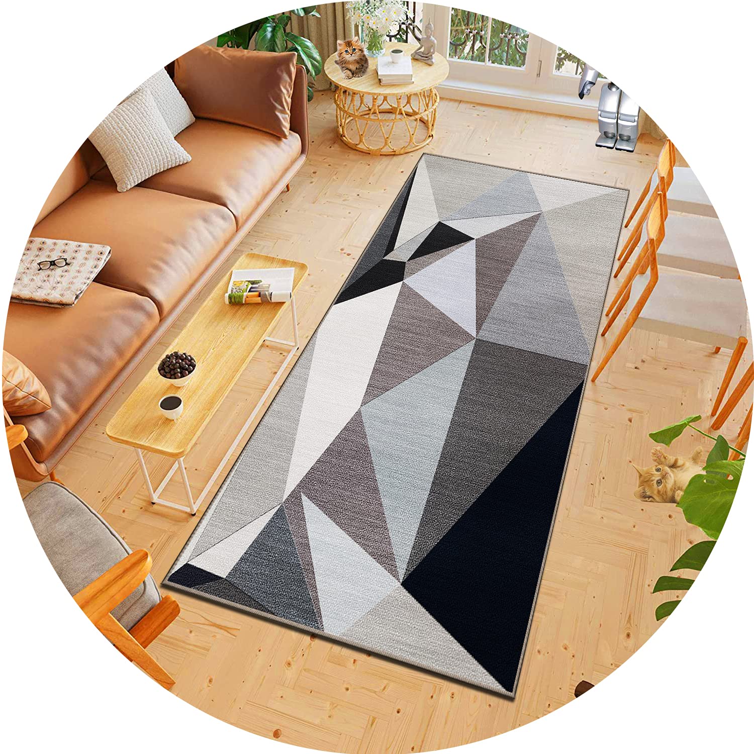 ACUY Alfombra De Pasillo Cocina 40x120cm Alfombra Vinilo Hidraulica Antimanchas para Pasillo Cocina Sala de Estar Dormitorio