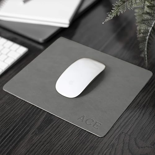 Miniatura 5 de Custom Leather Mousepad. Perfect Gift For Weddings, Anniversaries, Birthdays, And Special Occasions. Monogrammed Mousepad. Personalized Mousepad.