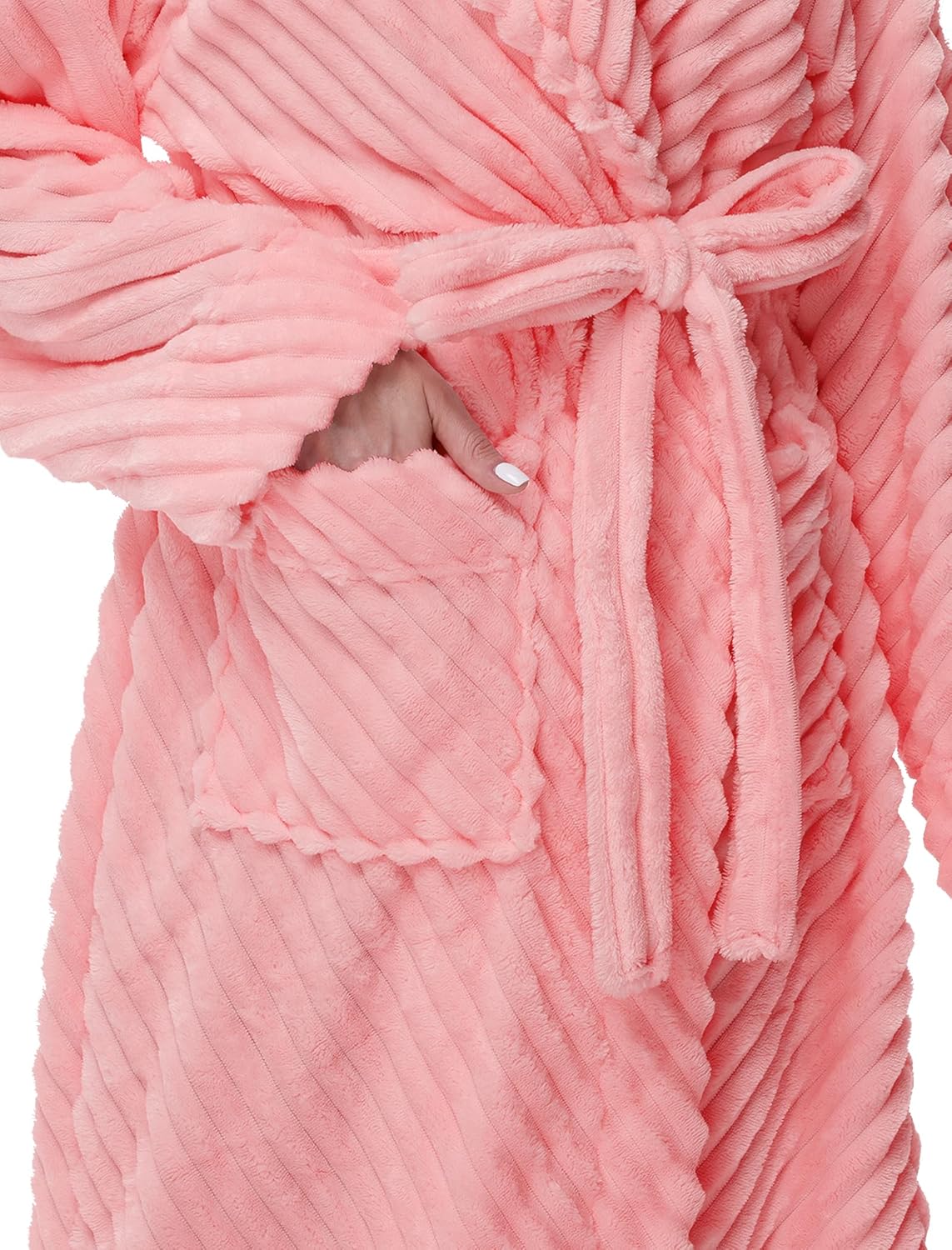 Yurhap Premium Robes for Women - Super Soft Cozy Fleece Womens Robe Plush Long Bathrobe - Image 4