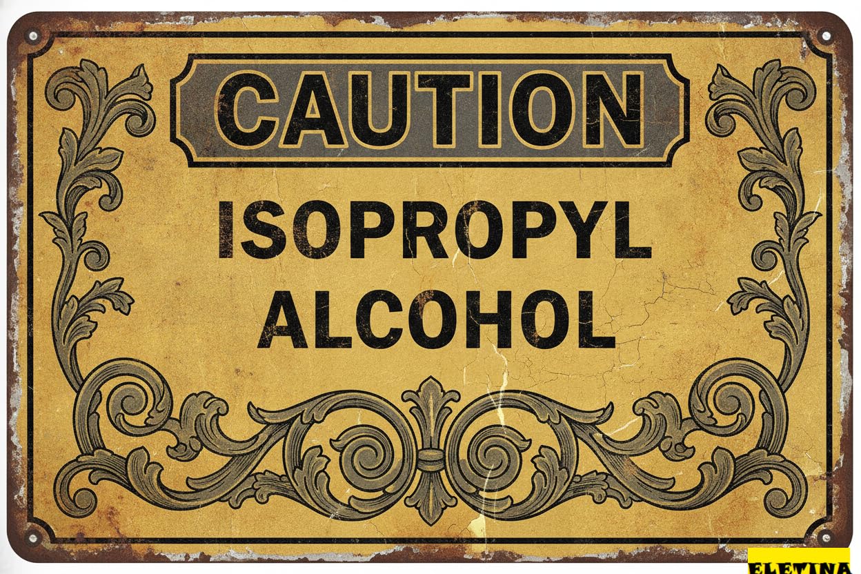 Personalized Sign for Man Cave Caution Isopropyl Alcohol Metal 8x12in Notice Danger Warning Outdoor & Indoor Private Property Decorative