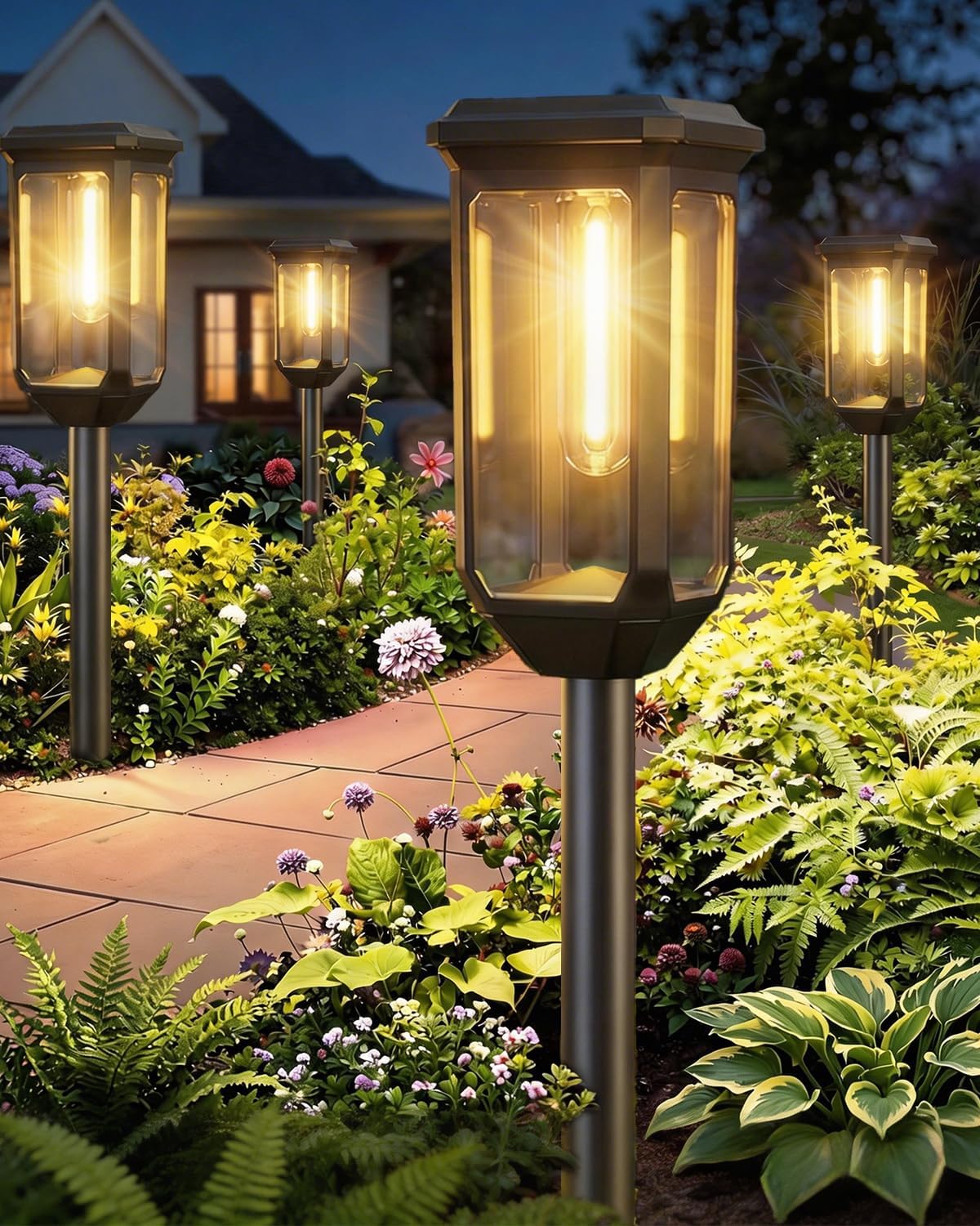 Tenmiro Solar Pathway Lights 8-Pack: Illuminate Your Yard for $27.99 at Amazon