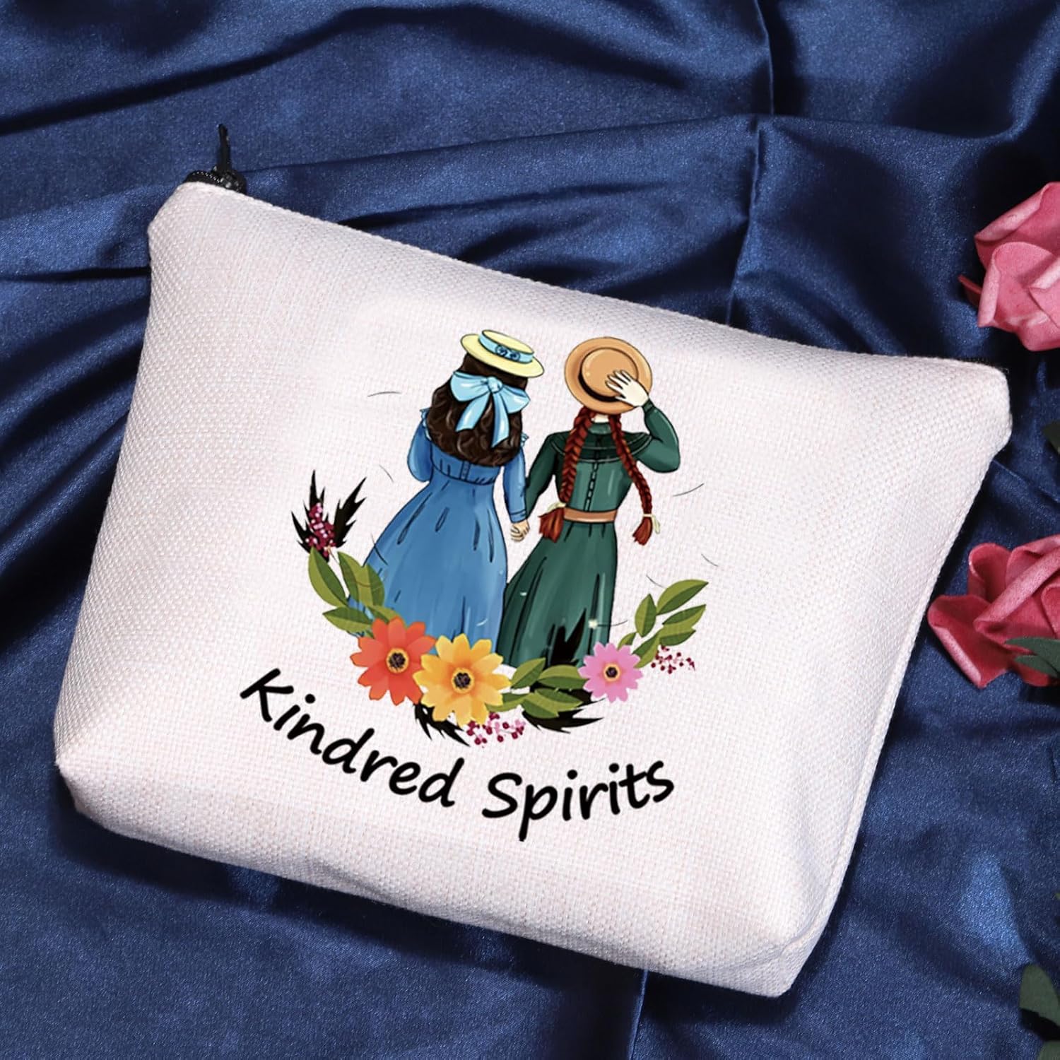 POFULL Kindred Spirits Cosmetic Bag Anne Green Gift Book Lover Gift Friendship Makeup Bag (Kindred Spirits) - Image 7