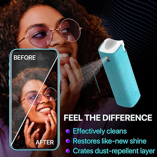 Miniatura 7 de IO CLEAN Mini spray limpiador de pantalla  Limpiador de pantalla a prueba de dedos para teléfonos inteligentes, iPads, MacBooks, laptops, pantallas