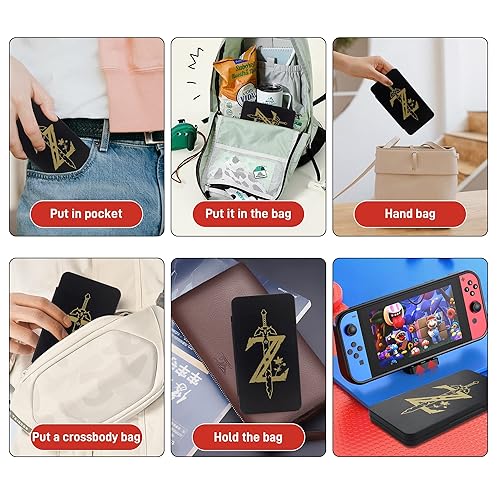 Miniatura 7 de FUNDIARY Game Card Case for Nintendo SwitchLiteOLED, Slim Game Cartridge Holder with 24 Game Card Slots and 24 Micro SD Card Slots, Shockproof Hard