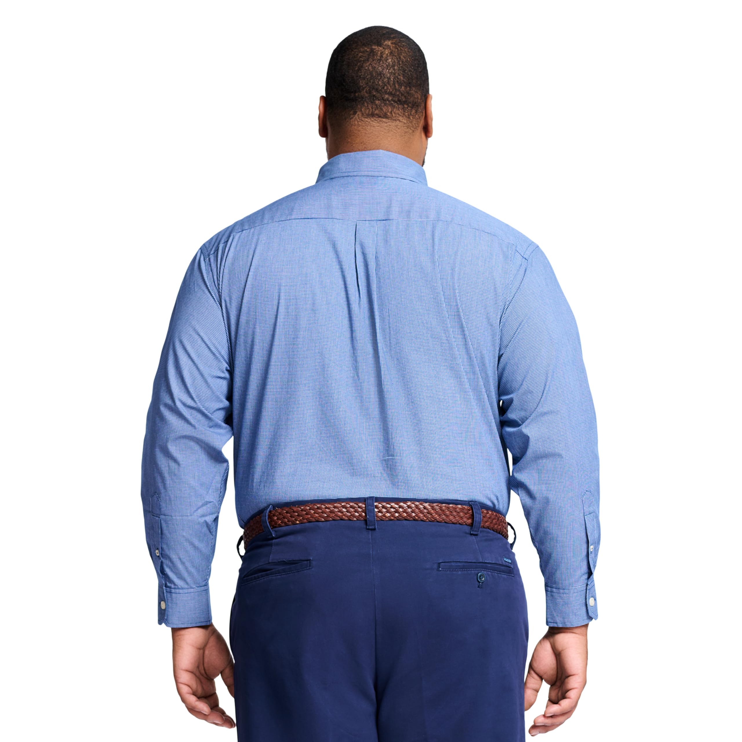 Izod Koszula na guziki Mężczyźni Big And Tall Essential Check Long Sleeve Shirt