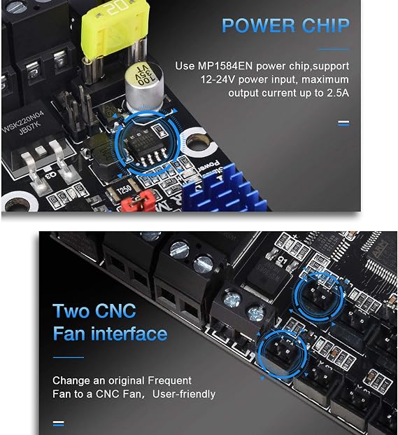 BIGTREETECH SKR Mini E3 V2.0 New Upgrade Control Board 32-Bit with TMC2209 UART Driver 3D Printer Parts Cheetah for Creality Ender 3