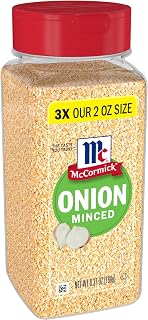 McCormick Minced Onions 6.37 oz - Convenient Non-GMO Dehydrated Onion Flakes for Soups, Stews, Meatloaf & More