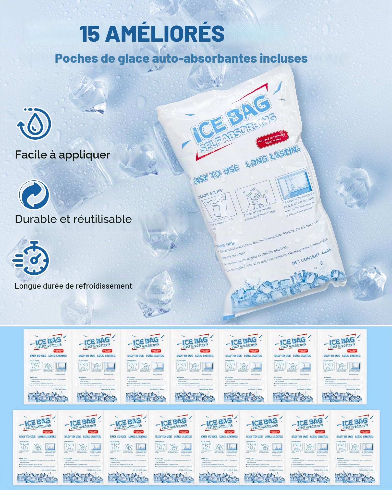 Gilet rafraîchissant Fernida, réfléchissant, réglable, avec poches de glace, pour la pêche, le cyclisme, la course, le jardinage, la construction