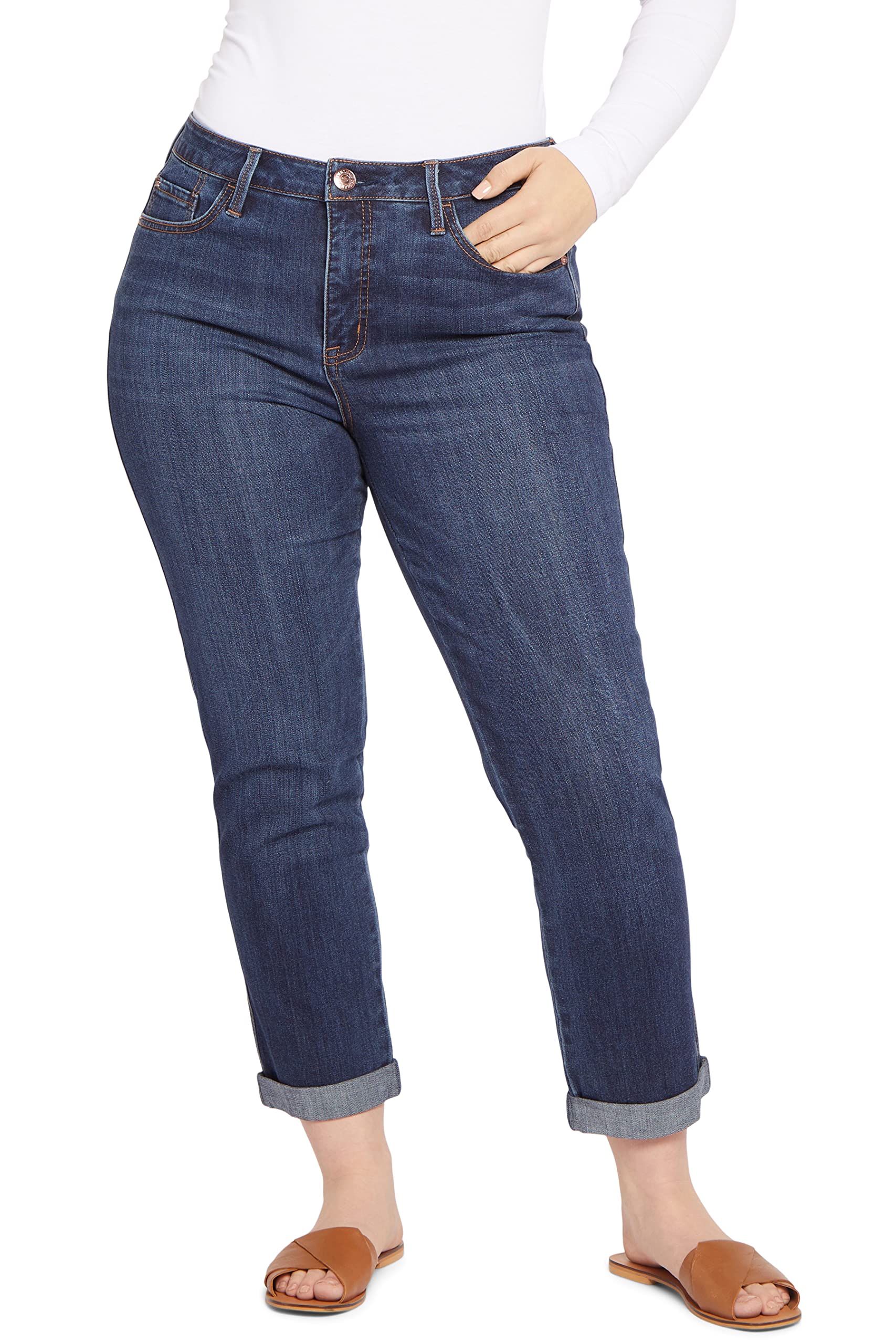 Seven7Women's Misses High Rise Boyfriend Jean