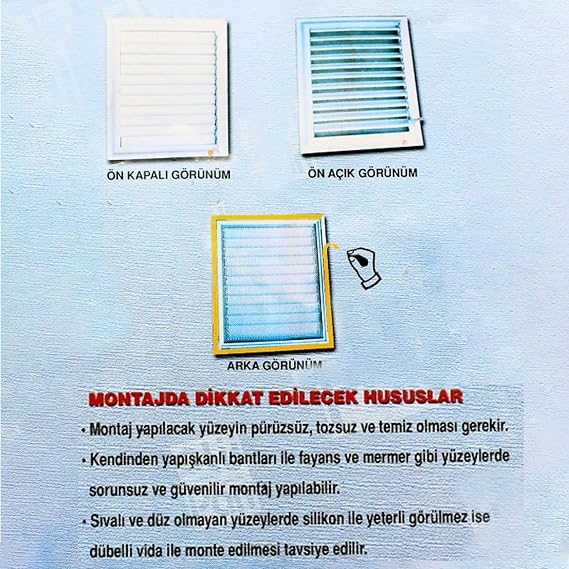 Made 45 x 45 cm Bathroom Wc Ventilation Culvert Louver