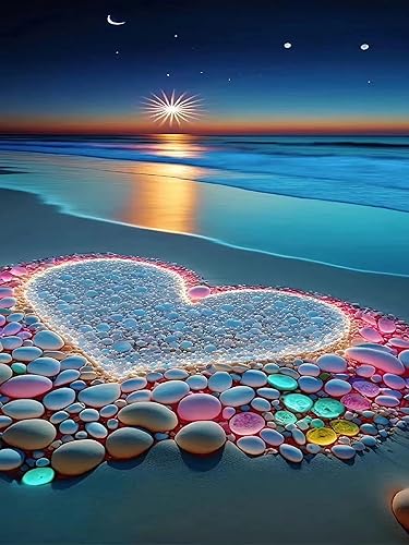 Lunyloer Pintura de diamantes, kit de arte de diamantes para principiantes, arte redondo de taladro completo, perfecto para bricolaje, bordado