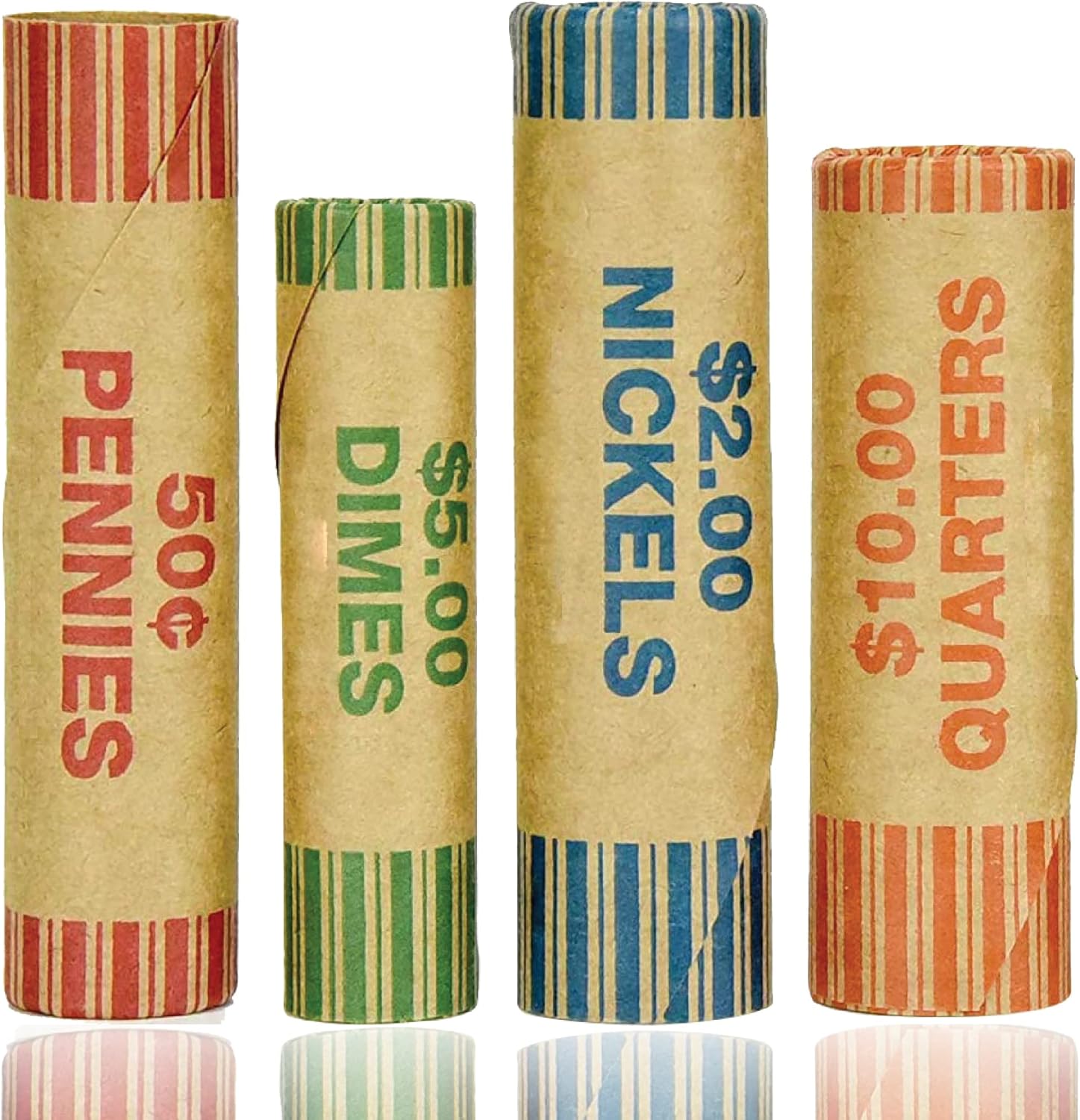 TaskFile Preformed Coin Wraps 250 Pcs Coin Roll Wrappers