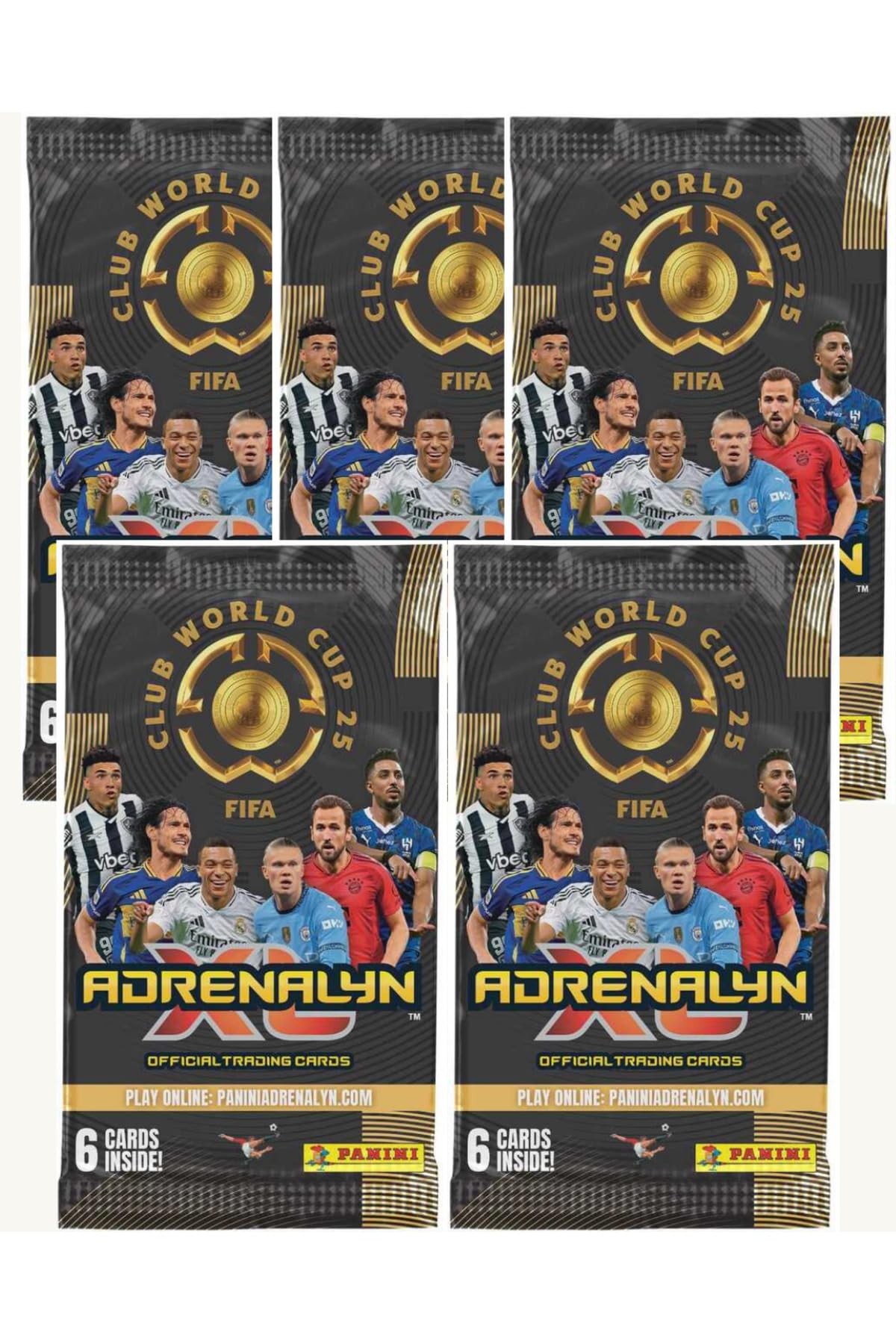 Panini FIFA Club World Cup 2025 Adrenalyn XL Official Trading Cards, 20 Paket, 120 Kart