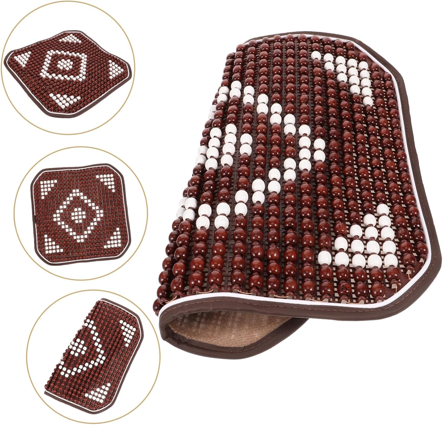 OUNONA Wooden Bead Car Seat Cushion for SUV and Van Universal Design image 3