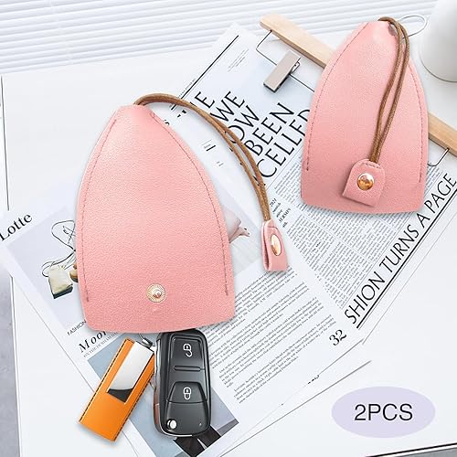 Miniatura 6 de awlbed 2 bolsas creativas de poliuretano para llaves de automóvil, gran capacidad de almacenamiento con gancho, universal para la mayoría de los