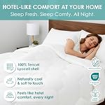 White Label Tencel Duvet Insert Comforter - Tencel Lyocell Shell with Cooling Gel Fiber Fill - Moisture Wicking Hypoallergenic All Season Bedding - 200 GSM Breathable Oeko TEX Certified Quilt - Twin