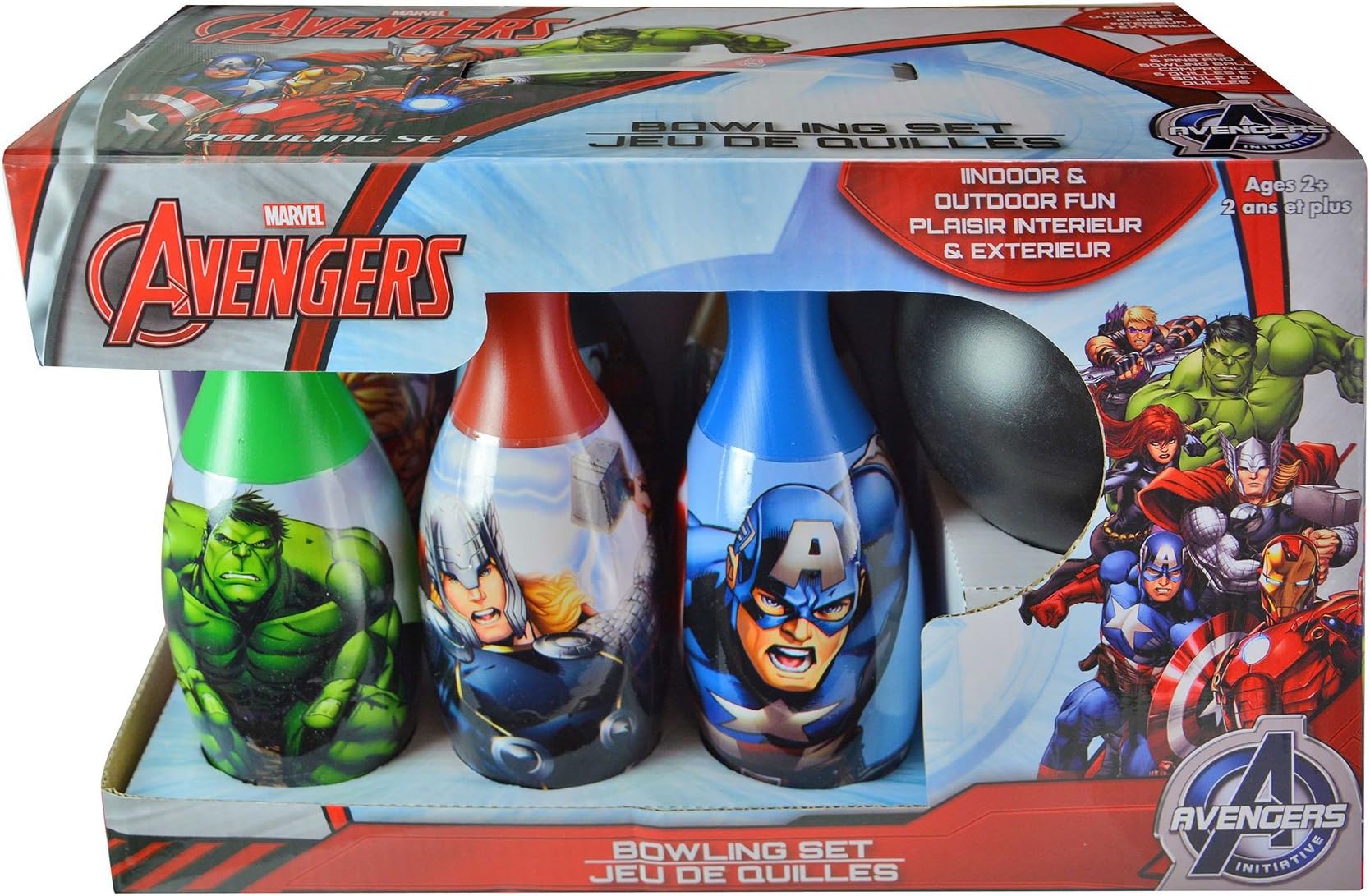 Avengers Bowling Set - Includes 6 Pins and Bowling Ball - Styles May Vary