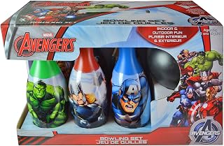 What Kids Want Avengers Bowling Set - Includes 6 Pins and Bowling Ball - Styles May Vary