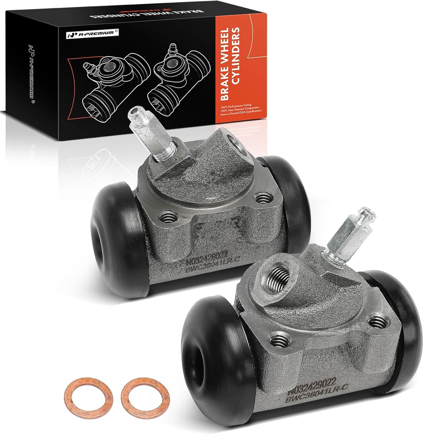 A-Premium Front Driver and Passenger Drum Brake Wheel Cylinder Compatible with Select Cadillac and Oldsmobile Models - Calais, Fleetwood, Commercial Chassis, DeVille, 98, Delmont 88, 2-PC Set