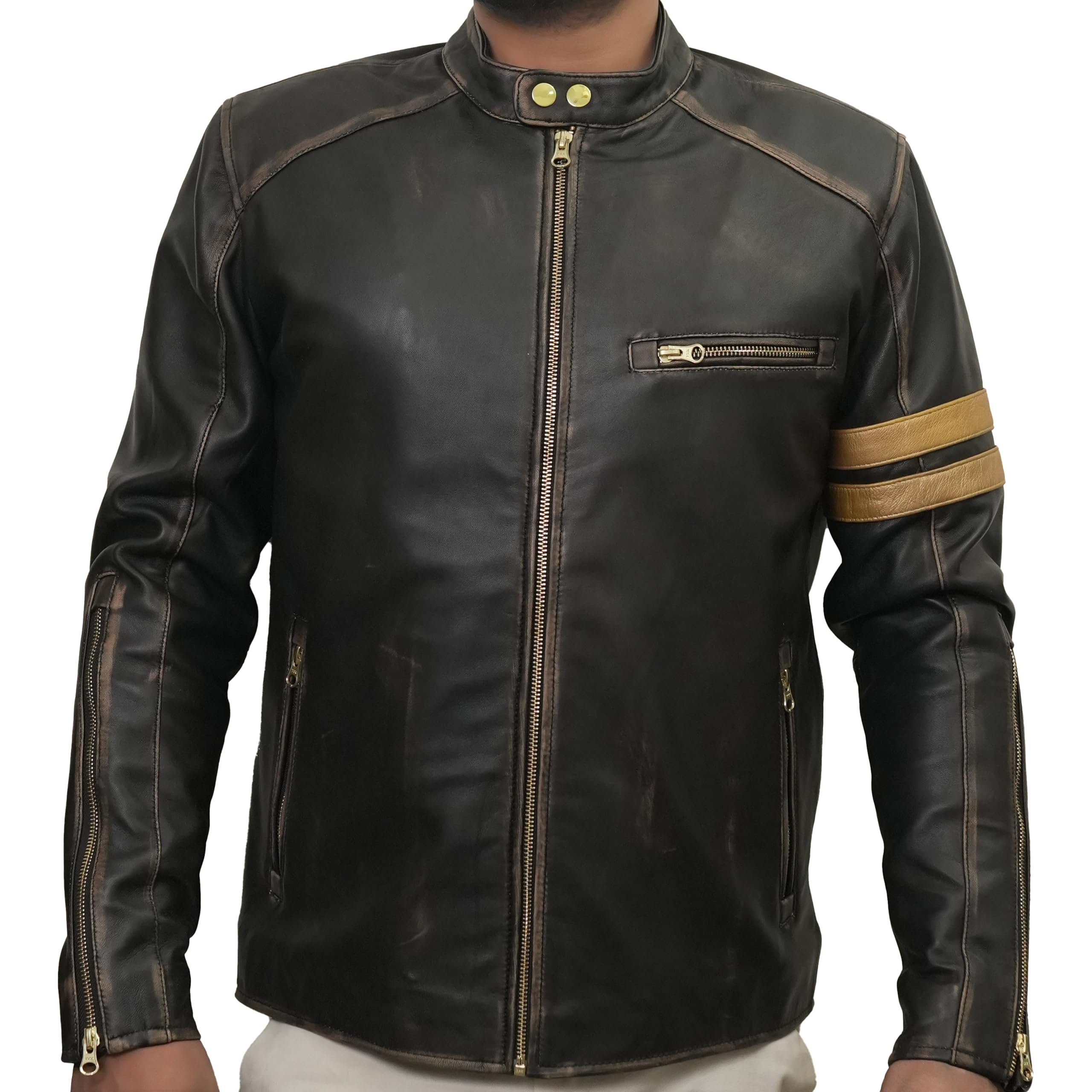 Vintage leren jas uit de jaren 80 | Vintage kleding online voor heren