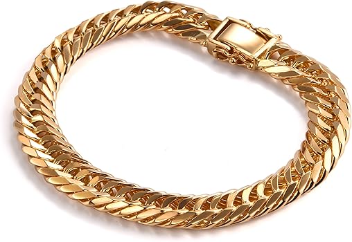 Amazon.co.jp: Speranza K18 18K Gold Kihei Bracelet, 8 Sided Triple