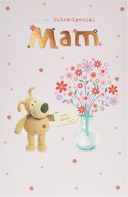 Boofle Birthday Card For Mam With Envelope - Lovely Design And Vase Of Flowers, 737936-0-1, Multi